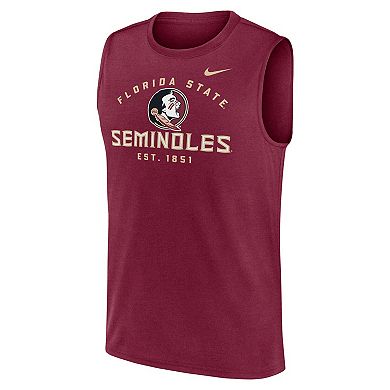 Men's Nike Garnet Florida State Seminoles Primetime Legend Lock Up Performance Muscle Tank Top