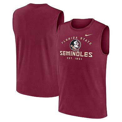 Men's Nike Garnet Florida State Seminoles Primetime Legend Lock Up Performance Muscle Tank Top