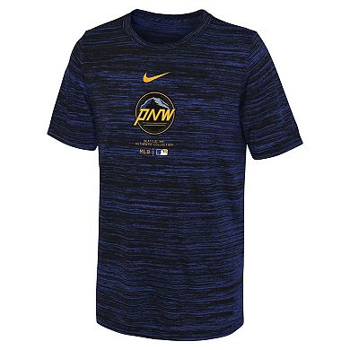 Youth Nike Blue Seattle Mariners City Connect Practice Graphic Performance T-Shirt