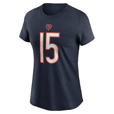 Women's Nike Rome Odunze Navy Chicago Bears 2024 NFL Draft Name & Number T-Shirt