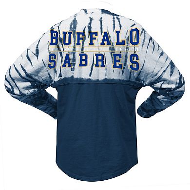 Unisex Spirit Jersey Navy Buffalo Sabres Crystal Half Dye Long Sleeve T-Shirt