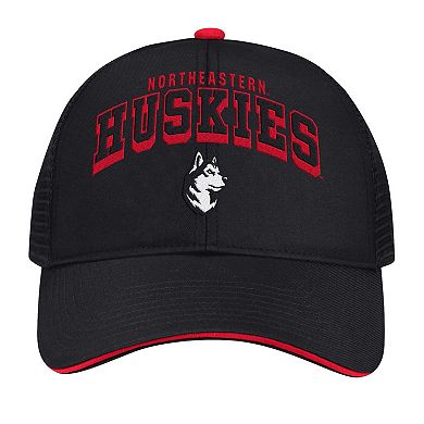 Men's Colosseum Black Northeastern Huskies Wyatt Adjustable Hat