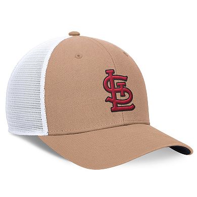 Men's Nike St. Louis Cardinals Khaki Rise Trucker Adjustable Hat