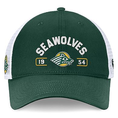 Men's Top of the World Green/White Alaska Anchorage Seawolves Free Kick Trucker Adjustable Hat