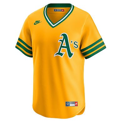 Men's Nike Gold Oakland Athletics Cooperstown Collection Limited Jersey