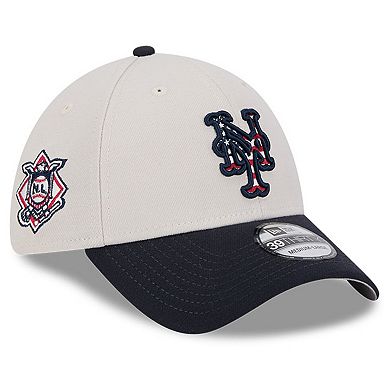 Men's New Era  Khaki/Black New York Mets 2024 Fourth of July 39THIRTY Flex Hat