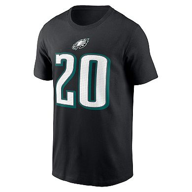 Men's Nike Brian Dawkins Black Philadelphia Eagles Retired Player Name & Number T-Shirt