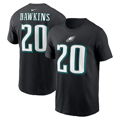 Men's Nike Brian Dawkins Black Philadelphia Eagles Retired Player Name & Number T-Shirt