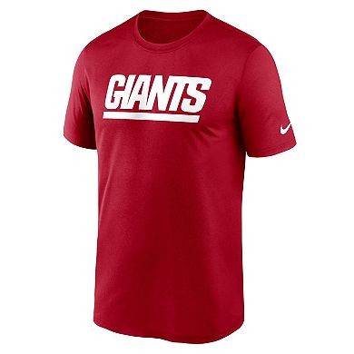 Men's Nike Red New York Giants Primetime Legend Wordmark Performance T-Shirt