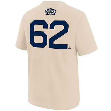 Youth Nike Logan Webb Natural San Francisco Giants 2024 Rickwood Classic Name & Number T-Shirt