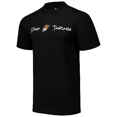Unisex round21 Diana Taurasi Black Phoenix Mercury Player Signature Name & Number T-Shirt