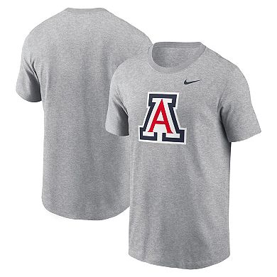 Men's Nike Heather Gray Arizona Wildcats Primetime Evergreen Logo T-Shirt