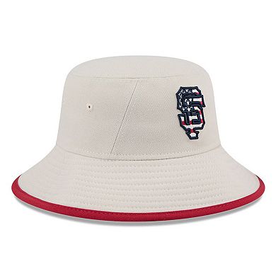 Men's New Era  Khaki San Francisco Giants 2024 Fourth of July Bucket Hat