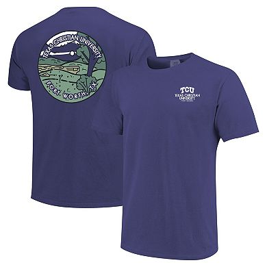 Unisex Purple TCU Horned Frogs Scenic Comfort Colors T-Shirt