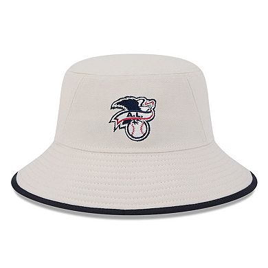 Men's New Era  Khaki Cleveland Guardians 2024 Fourth of July Bucket Hat