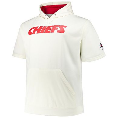 Men's Fanatics Patrick Mahomes Cream Kansas City Chiefs Big & Tall Short Sleeve Hoodie T-Shirt