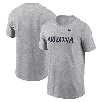 Men's Nike Heather Gray Arizona Wildcats Primetime Evergreen Wordmark T-Shirt