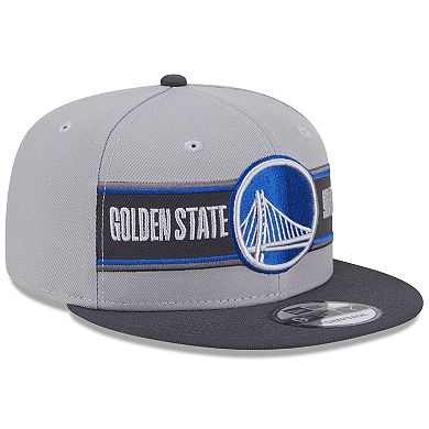 Men's New Era Gray/Charcoal Golden State Warriors 2024 NBA Draft 9FIFTY Snapback Hat