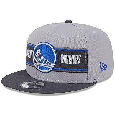 Men's New Era Gray/Charcoal Golden State Warriors 2024 NBA Draft 9FIFTY Snapback Hat