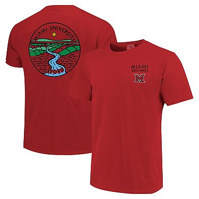 Unisex Red Miami University RedHawks Scenic Comfort Colors T-Shirt