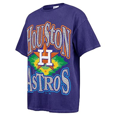 Women's '47 Navy Houston Astros Flashing Lights Boyfriend T-Shirt