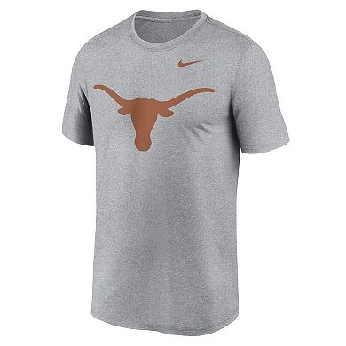 Men's Nike Heather Gray Texas Longhorns Primetime Legend Logo T-Shirt