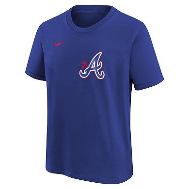 Youth Nike Royal Atlanta Braves City Connect Wordmark T-Shirt