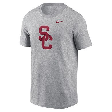 Men's Nike Heather Gray USC Trojans Primetime Evergreen Logo T-Shirt