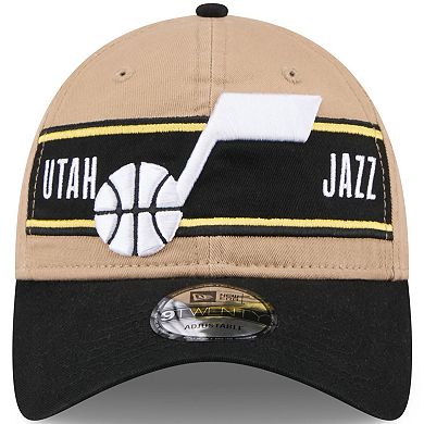 Men's New Era Tan/Black Utah Jazz 2024 NBA Draft 9TWENTY Adjustable Hat