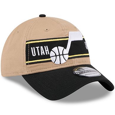 Men's New Era Tan/Black Utah Jazz 2024 NBA Draft 9TWENTY Adjustable Hat