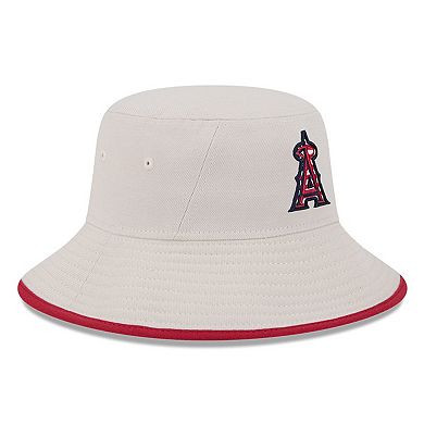 Men's New Era  Khaki Los Angeles Angels 2024 Fourth of July Bucket Hat