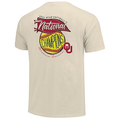 Unisex Natural Oklahoma Sooners 2024 NCAA Softball Womenâ€™s College World Series Champions Pennant Comfort Colors T-Shirt