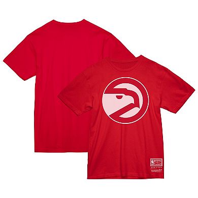 Unisex Mitchell & Ness  Red Atlanta Hawks Hardwood Classics MVP Throwback Logo T-Shirt