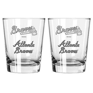 The Memory Company Atlanta Braves 2-Pack 15oz. Double Old Fashioned Glass Set