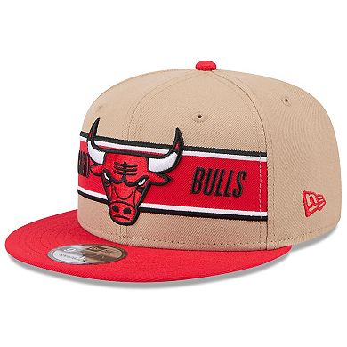 Youth New Era Tan/Red Chicago Bulls 2024 NBA Draft 9FIFTY Snapback Hat