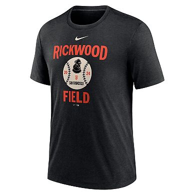 Men's Nike  Heather Black San Francisco Giants 2024 Rickwood Classic Tri-Blend T-Shirt