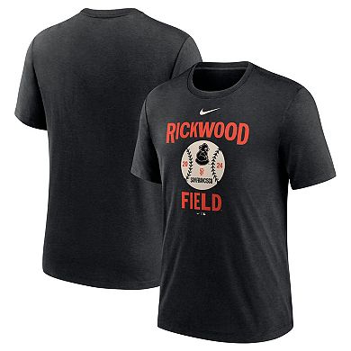 Men's Nike  Heather Black San Francisco Giants 2024 Rickwood Classic Tri-Blend T-Shirt