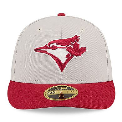 Men's New Era  Khaki/Red Toronto Blue Jays 2024 Fourth of July Low Profile 59FIFTY Fitted Hat