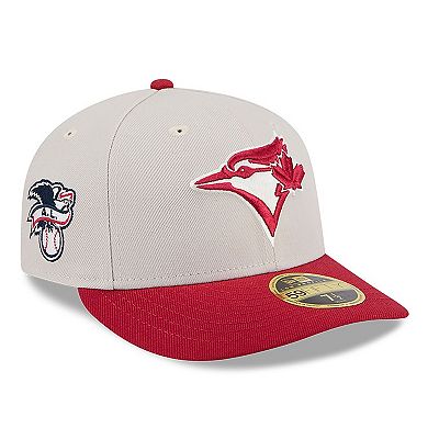 Men's New Era  Khaki/Red Toronto Blue Jays 2024 Fourth of July Low Profile 59FIFTY Fitted Hat