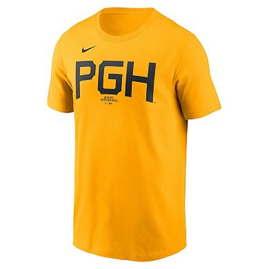 Men's Nike Roberto ClementeÂ Gold Pittsburgh Pirates City Connect Fuse Name & Number T-Shirt