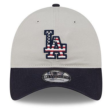 Men's New Era  Khaki/Black Los Angeles Dodgers 2024 Fourth of July 9TWENTY Adjustable Hat