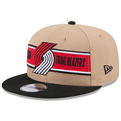 Youth New Era Tan/Black Portland Trail Blazers 2024 NBA Draft 9FIFTY Snapback Hat