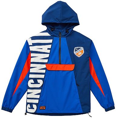 Unisex Live Breathe Futbol Blue FC Cincinnati Tekker Half-Zip Anorak Jacket