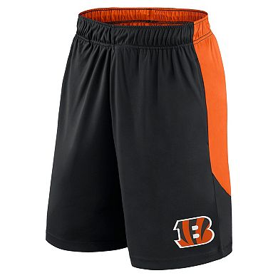 Men's Fanatics Black/Orange Cincinnati Bengals Go Hard Shorts