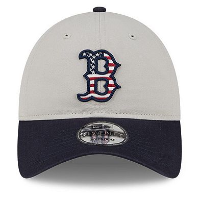 Men's New Era  Khaki/Black Boston Red Sox 2024 Fourth of July 9TWENTY Adjustable Hat