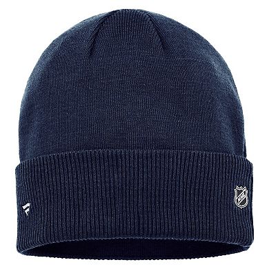 Men's Fanatics Navy Columbus Blue Jackets Authentic Pro Road Cuffed Knit Hat