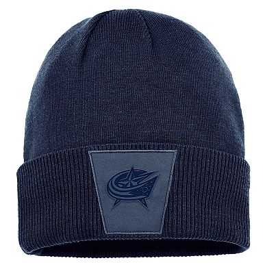 Men's Fanatics Navy Columbus Blue Jackets Authentic Pro Road Cuffed Knit Hat