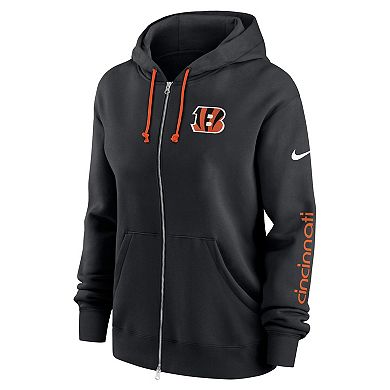 Women's Nike Black Cincinnati Bengals Phoenix Hoodie Full-Zip Sweatshirt