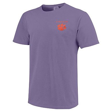 Unisex Purple Clemson Tigers Scenic Comfort Colors T-Shirt