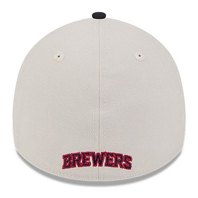 Men's New Era  Khaki/Black Milwaukee Brewers 2024 Fourth of July 39THIRTY Flex Hat